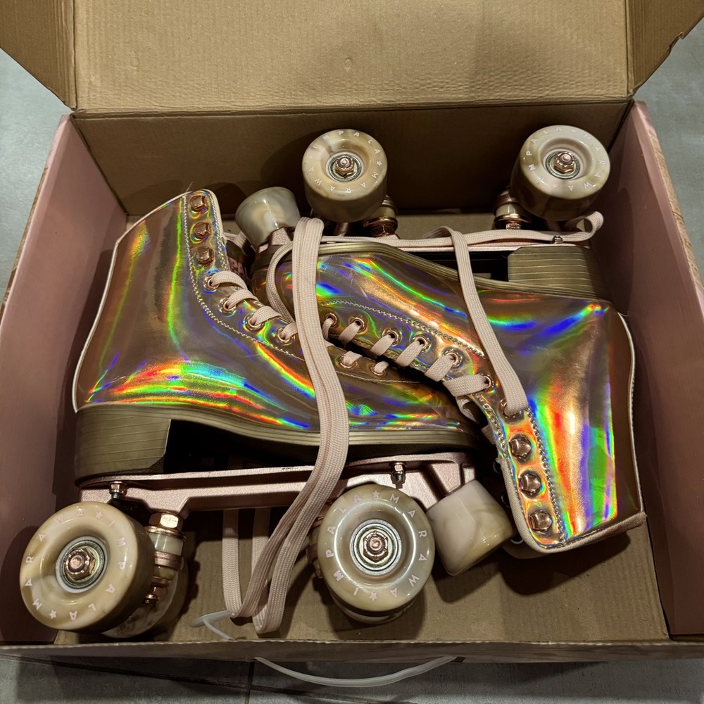 Impala Holographic Rose Gold Roller Skates